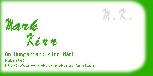 mark kirr business card